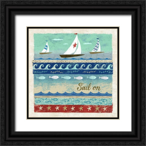 Beach Travel 3 Black Ornate Wood Framed Art Print with Double Matting by Faust, Richard