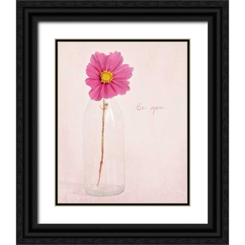 Quiet Floral Setting 1 Black Ornate Wood Framed Art Print with Double Matting by Susannah Tucker Photography