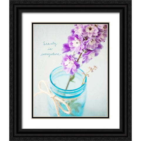 Vibrant Floral Setting 1 Black Ornate Wood Framed Art Print with Double Matting by Susannah Tucker Photography