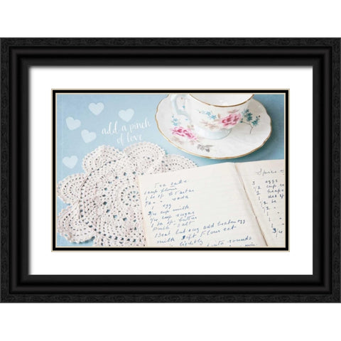 Add a Pinch of Love Black Ornate Wood Framed Art Print with Double Matting by Susannah Tucker Photography