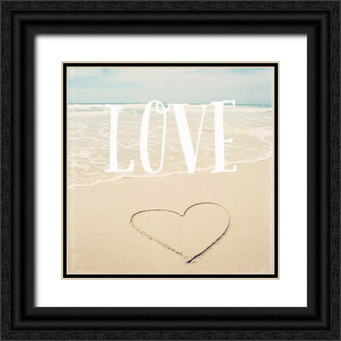 Love Beach Black Ornate Wood Framed Art Print with Double Matting by Susannah Tucker Photography