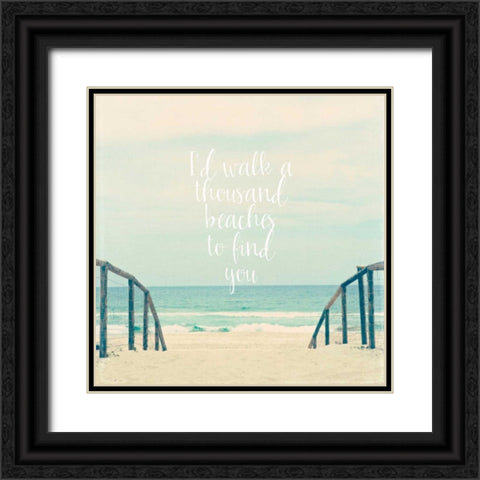 Id Walk a thousand Beaches Black Ornate Wood Framed Art Print with Double Matting by Susannah Tucker Photography