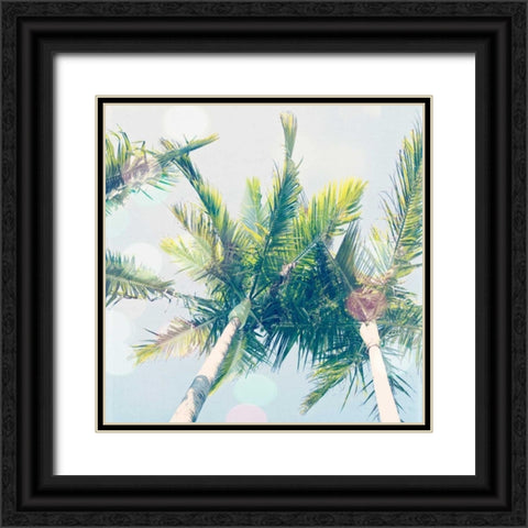 Sun Speckled Palm Trees Black Ornate Wood Framed Art Print with Double Matting by Susannah Tucker Photography
