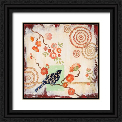 Darling Birds 1 Black Ornate Wood Framed Art Print with Double Matting by Studio M