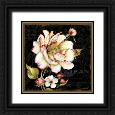 Dusk Flower 1 Black Ornate Wood Framed Art Print with Double Matting by Studio Rofino