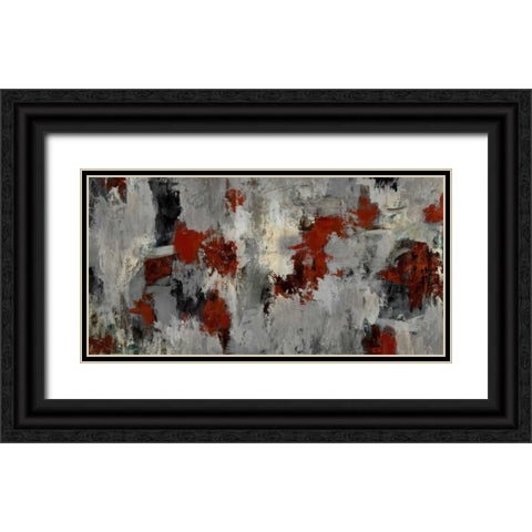 Abstract Defined Black Ornate Wood Framed Art Print with Double Matting by Green, Elise