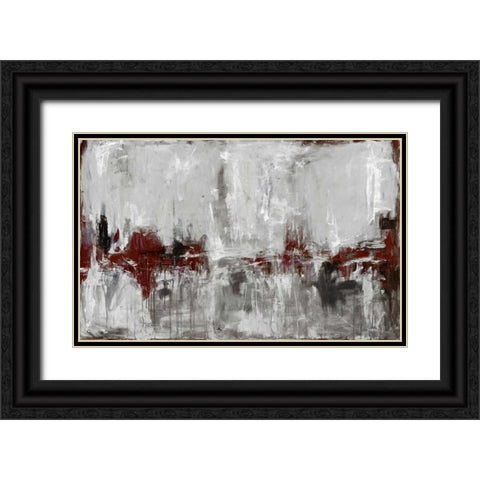 Beyond the Line 1 Black Ornate Wood Framed Art Print with Double Matting by Green, Elise