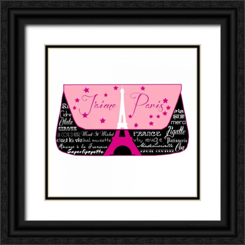 Black Paris Purse Black Ornate Wood Framed Art Print with Double Matting by De Lauzun, Marion