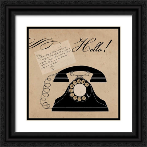 Hello Darling 1 Black Ornate Wood Framed Art Print with Double Matting by Allen, Elizabeth