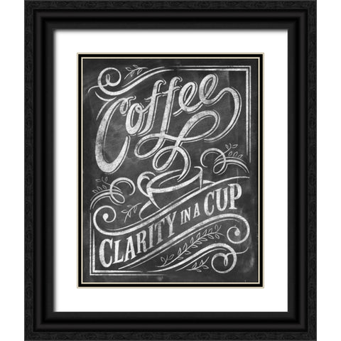 Wise Coffee 1 Black Ornate Wood Framed Art Print with Double Matting by Taylor, Dorothea