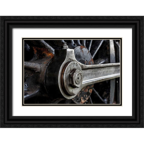 Industrial Track 1 Black Ornate Wood Framed Art Print with Double Matting by Mark Spowart Photography
