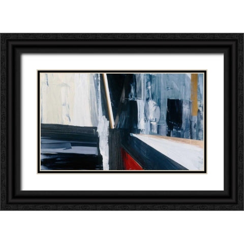 Liniar Revival 2 Black Ornate Wood Framed Art Print with Double Matting by Aubrey