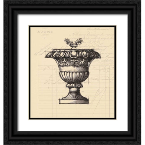 Documented History Black Ornate Wood Framed Art Print with Double Matting by Z Studio