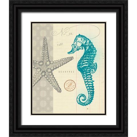 Sea Life 2 Black Ornate Wood Framed Art Print with Double Matting by Z Studio