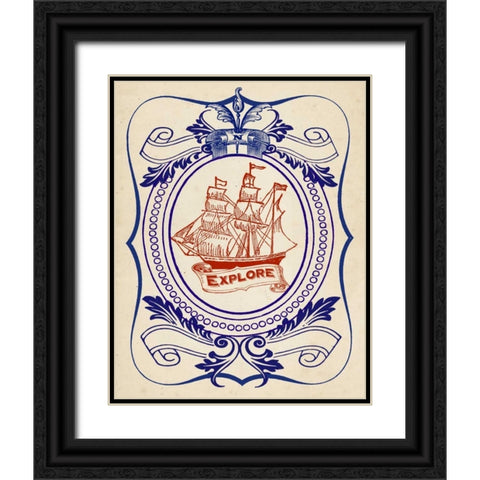 Nautical Advice 1 Black Ornate Wood Framed Art Print with Double Matting by Z Studio
