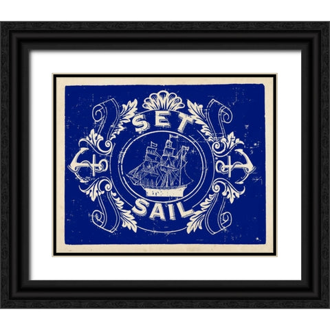 Nautical Advice 8 Black Ornate Wood Framed Art Print with Double Matting by Z Studio