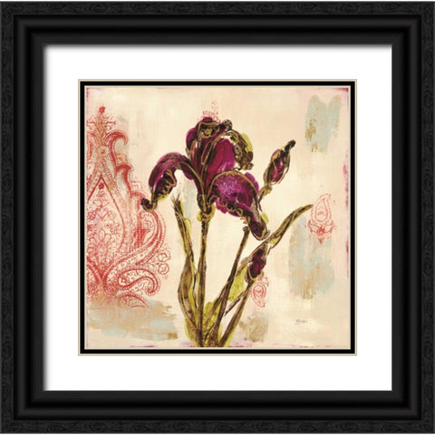 Iris Paisley 1 Black Ornate Wood Framed Art Print with Double Matting by Dos Santos, Bella