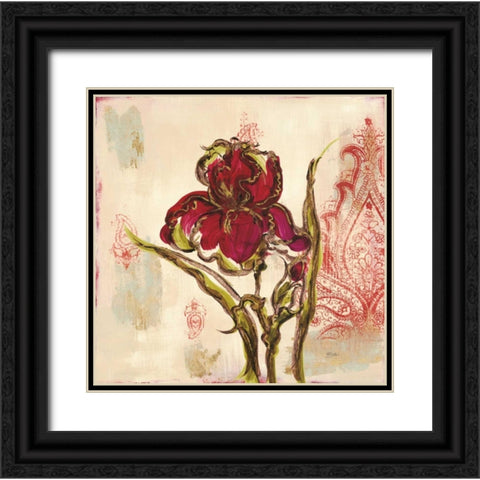 Iris Paisley 2 Black Ornate Wood Framed Art Print with Double Matting by Dos Santos, Bella