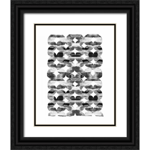Global Influence 1  Black Ornate Wood Framed Art Print with Double Matting by Dos Santos, Bella