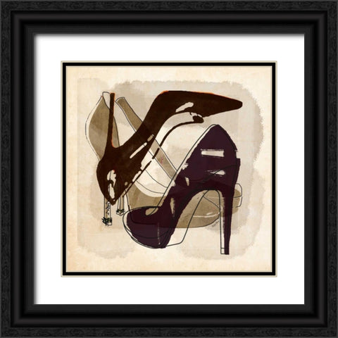 Pop Soles Black Ornate Wood Framed Art Print with Double Matting by York, Katie
