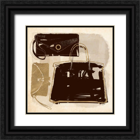 Mod Bags Black Ornate Wood Framed Art Print with Double Matting by York, Katie