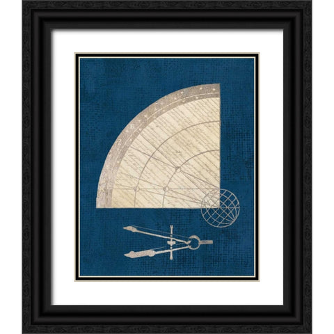 Cartographers Set Coastal Blue Black Ornate Wood Framed Art Print with Double Matting by Appleman, Sam