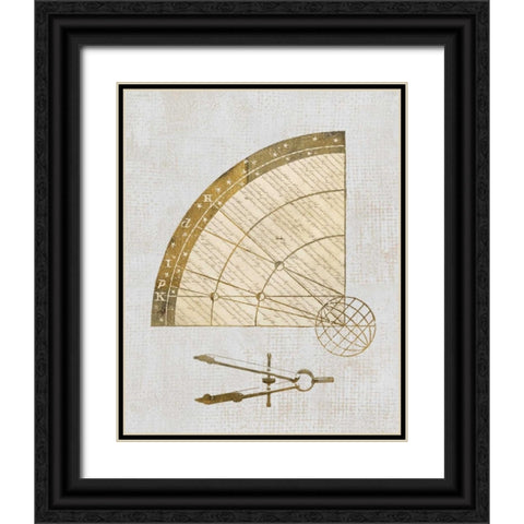Cartographers Set Black Ornate Wood Framed Art Print with Double Matting by Appleman, Sam