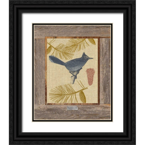 Steller Jay Black Ornate Wood Framed Art Print with Double Matting by Appleman, Sam