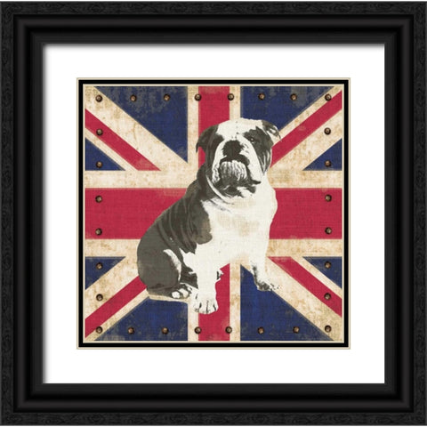 British Bulldog Black Ornate Wood Framed Art Print with Double Matting by Appleman, Sam