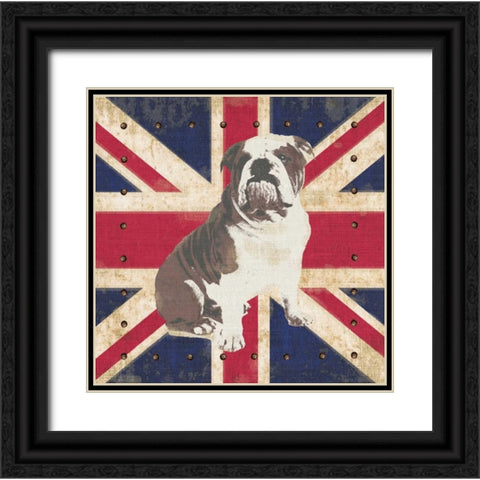 British Bulldog Black Ornate Wood Framed Art Print with Double Matting by Appleman, Sam