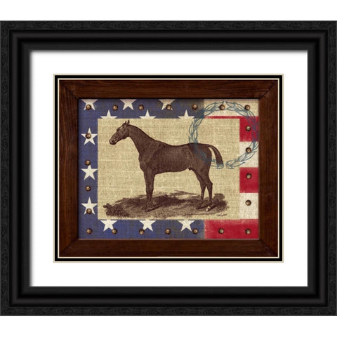 American Equestrian Black Ornate Wood Framed Art Print with Double Matting by Appleman, Sam