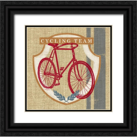 Cycling Team Black Ornate Wood Framed Art Print with Double Matting by Appleman, Sam