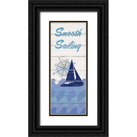 Smooth Sailing Panel Black Ornate Wood Framed Art Print with Double Matting by Appleman, Sam