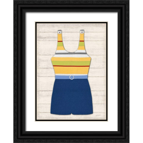 Vintage Swim Suit 2 Black Ornate Wood Framed Art Print with Double Matting by Appleman, Sam
