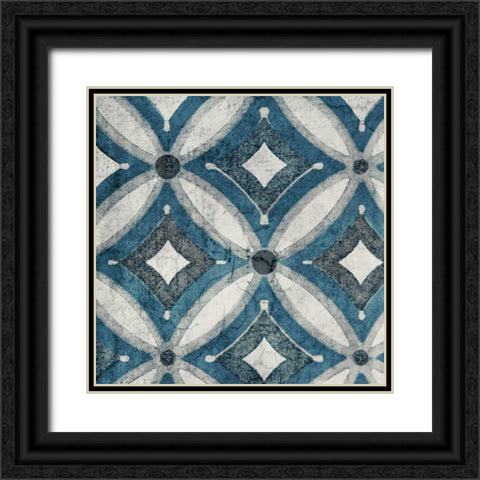 Persian Jewel Blue 4 Black Ornate Wood Framed Art Print with Double Matting by Yamada, Morgan