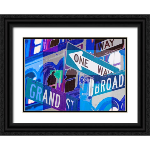 Broadway and Grand  Black Ornate Wood Framed Art Print with Double Matting by Taylor, Evangeline
