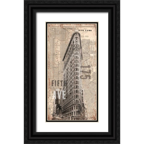 175 Fifth Avenue Black Ornate Wood Framed Art Print with Double Matting by Taylor, Evangeline