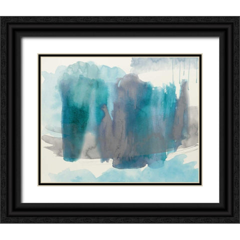 Free Flow 2 Black Ornate Wood Framed Art Print with Double Matting by Taylor, Evangeline