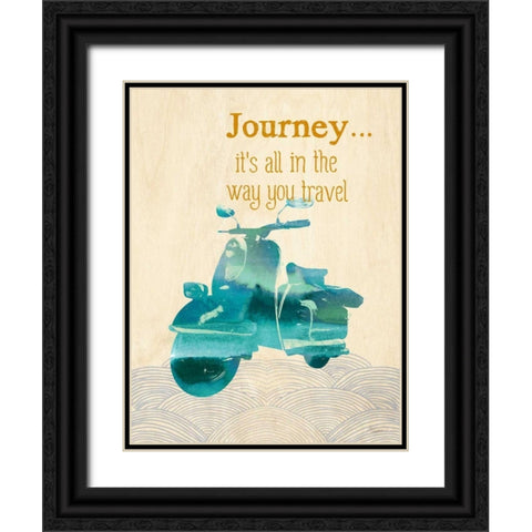 Its All In The Way You Travel Black Ornate Wood Framed Art Print with Double Matting by Taylor, Evangeline