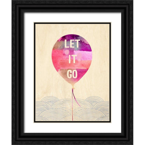 Let It Go Black Ornate Wood Framed Art Print with Double Matting by Taylor, Evangeline