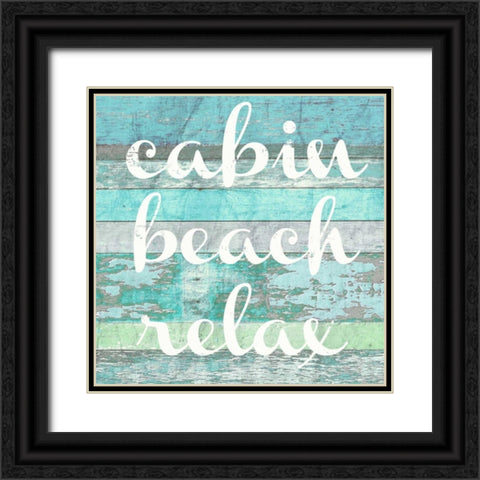 lake words 2 Black Ornate Wood Framed Art Print with Double Matting by Taylor, Evangeline