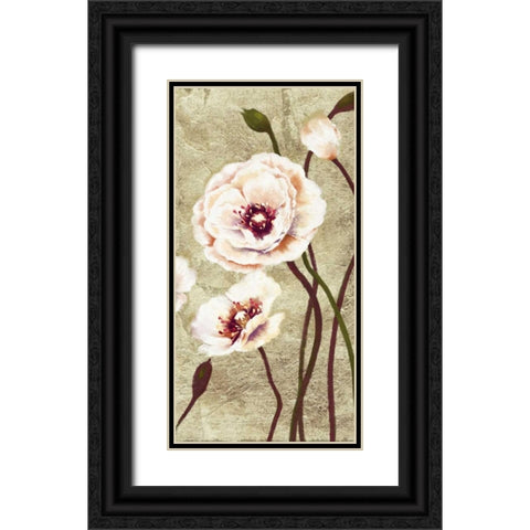 Dancing Poppies 3 Black Ornate Wood Framed Art Print with Double Matting by Art Atelier Alliance