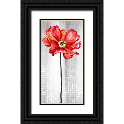 Metropolitan Flower Black Ornate Wood Framed Art Print with Double Matting by Art Atelier Alliance