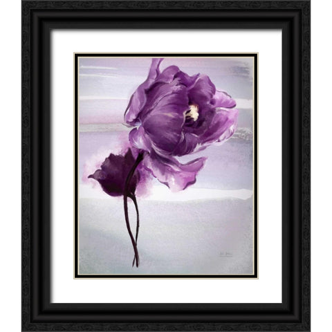 Exquisite Tulip Black Ornate Wood Framed Art Print with Double Matting by Art Atelier Alliance