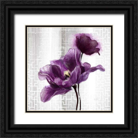 Ethereal Spring Tulip Black Ornate Wood Framed Art Print with Double Matting by Art Atelier Alliance