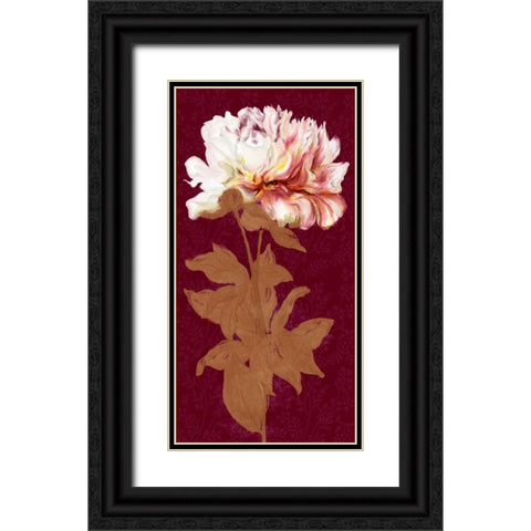 Blushing Peony Spice 1 Black Ornate Wood Framed Art Print with Double Matting by Art Atelier Alliance
