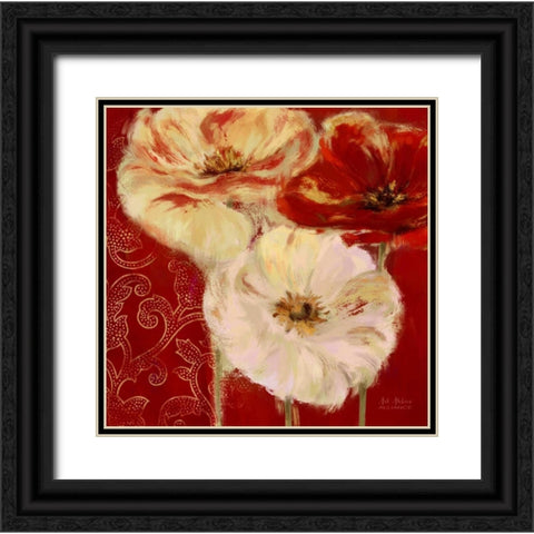 Eastern Poppies 2 Black Ornate Wood Framed Art Print with Double Matting by Art Atelier Alliance