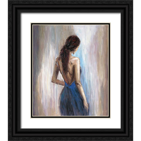 Blue Backless 2 Black Ornate Wood Framed Art Print with Double Matting by Art Atelier Alliance