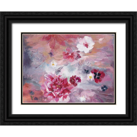 Floral 2 Black Ornate Wood Framed Art Print with Double Matting by Art Atelier Alliance