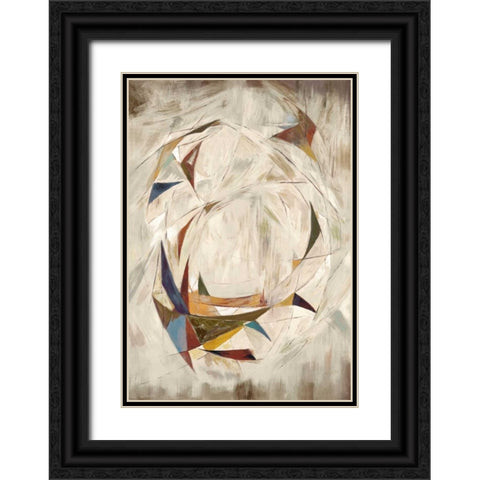 Triangle Circle on Cream Black Ornate Wood Framed Art Print with Double Matting by Art Atelier Alliance